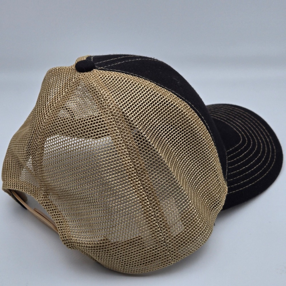 Artisans Snapback Hat Men OSFA Busch Light Ducks Unlimited Black Tan Trucker Cap - Picture 5 of 11